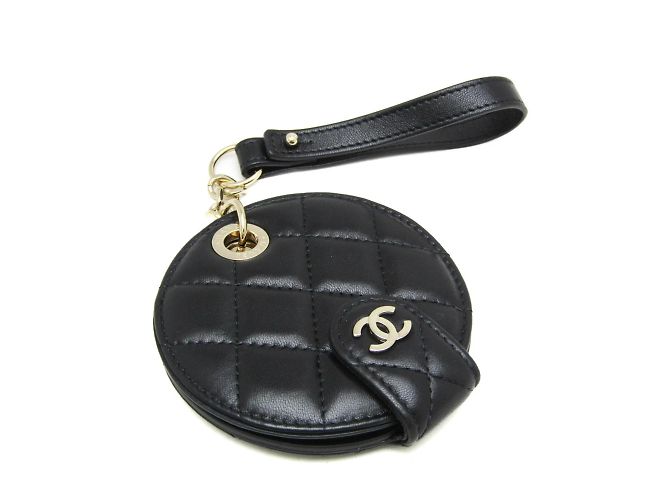 Chanel Matelassé Etichette per Nome da Donna Charm per Borse Nere Nero