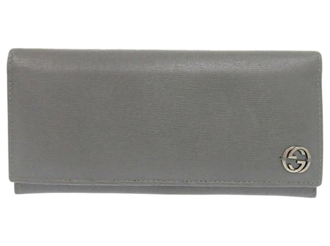 Gucci Interlocking G Leather Long Wallet Brown  ref.2192698