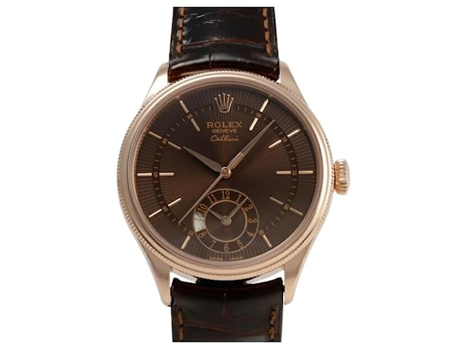 Rolex Cellini Dual Time 50525 Chocolate Dial Watch  ref.2192848