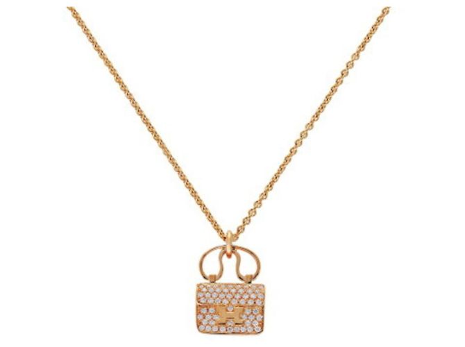 Hermès Halskette Amulett Constance K18 Roségold Hermes