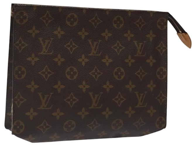 LOUIS VUITTON Monogram Poche Toilette 26 Pouch M47542 LV Auth 118540 Monograma Lona  ref.2193027