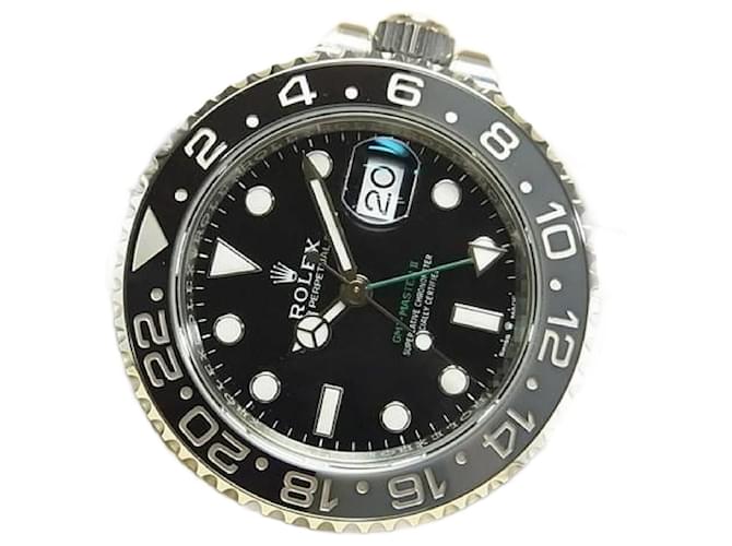 ROLEX GMT MasterII gray/ black bezel 126710GRNR Oyster Bracelet '25 purchased Mens Silvery Steel  ref.2193036
