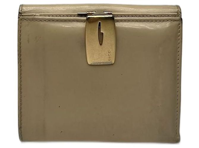 Vintage Gucci leather wallet beige