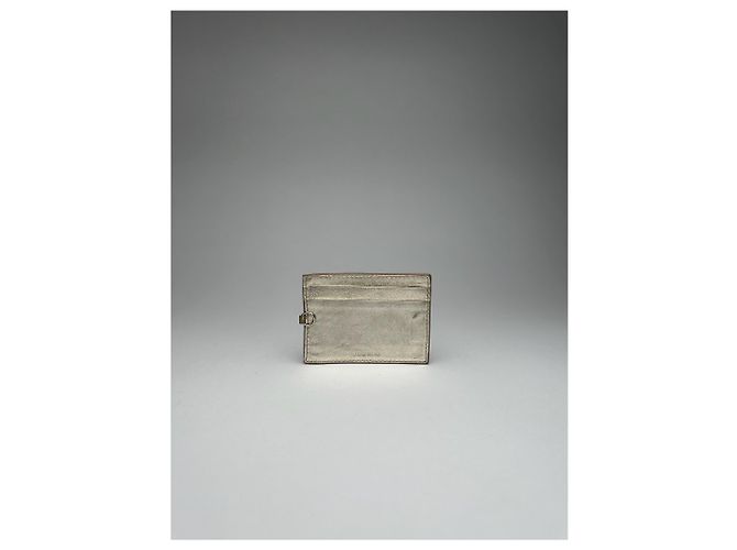 Vintage Miu Miu Leder Kartenhalter Silber