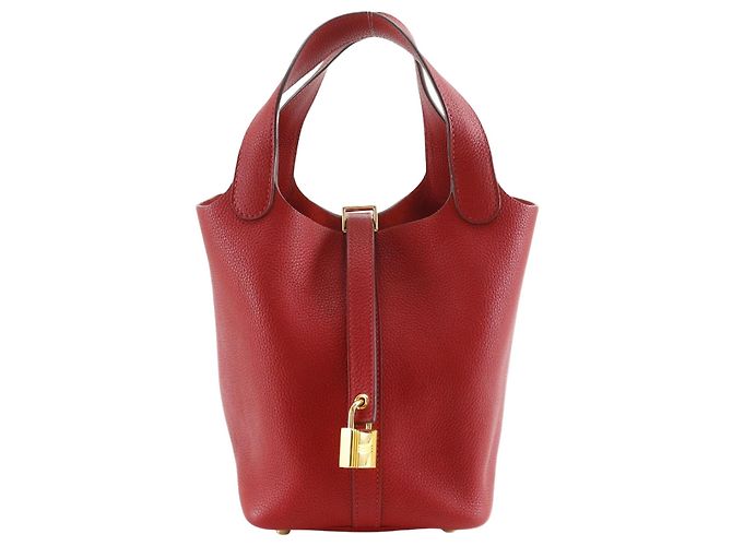 Hermès Borsa Hermes Picotin Lock 18 PM Rosso 