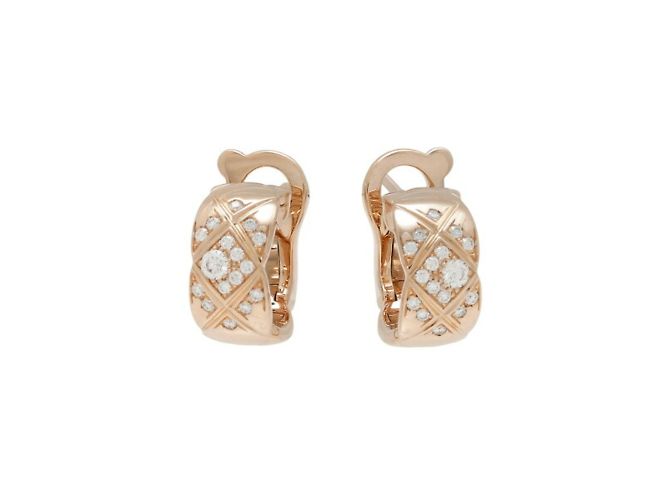 Pendientes Chanel Coco Crush K18 en oro rosa