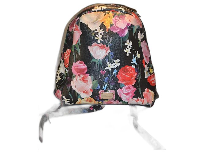Blumarine Floral Pattern Leatherette Backpack Multiple colors