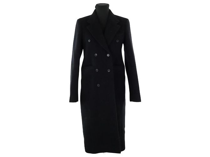 Balenciaga Schwarzer Wollmantel