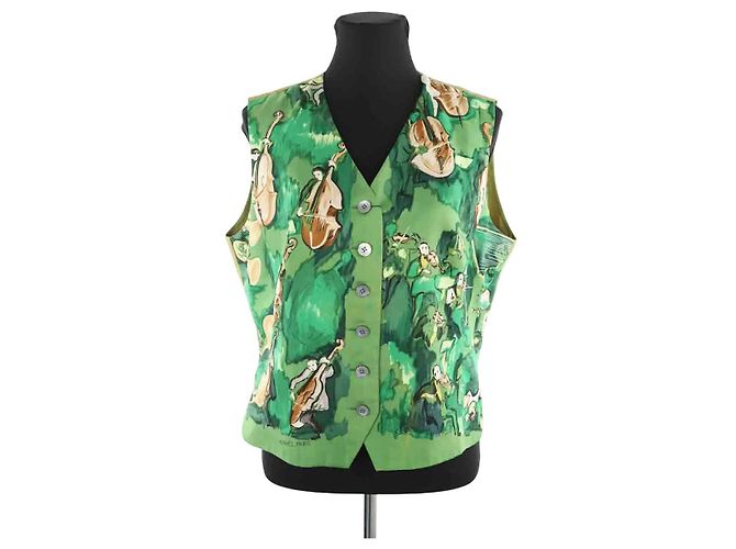 Hermès Green silk jacket