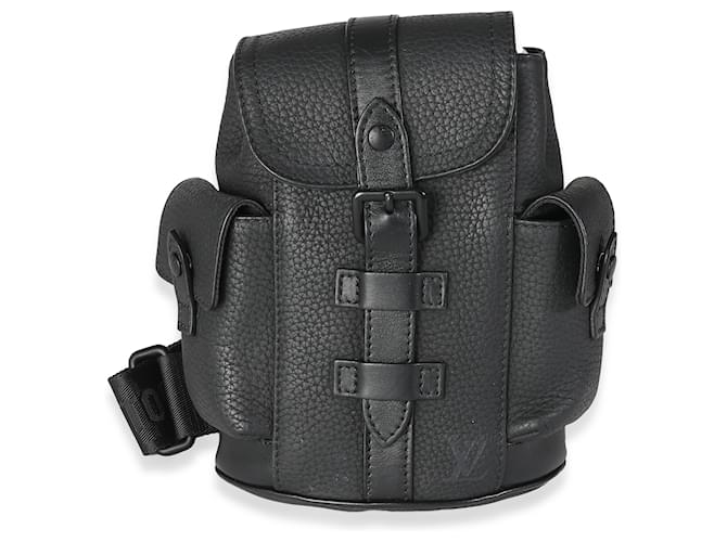 Louis Vuitton Black Taurillon Nano Christopher Leather  ref.2193777