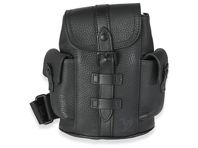 Louis Vuitton Noir Taurillon Nano Christopher