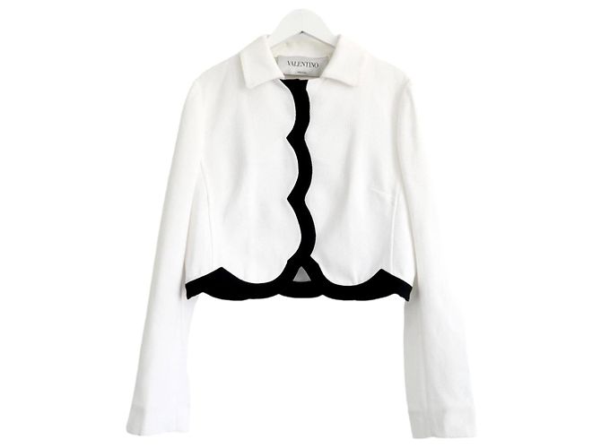 Valentino Cropped Black & White Jacket