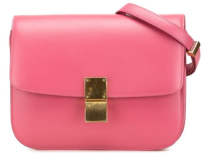 Céline Celine Pink Medium Calfskin Classic Box