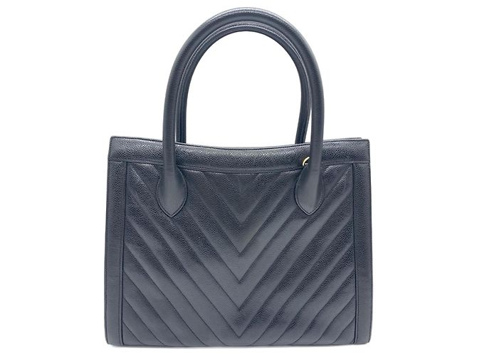 Timeless Chanel V-Stitch Coco Ball Tote Bag Black
