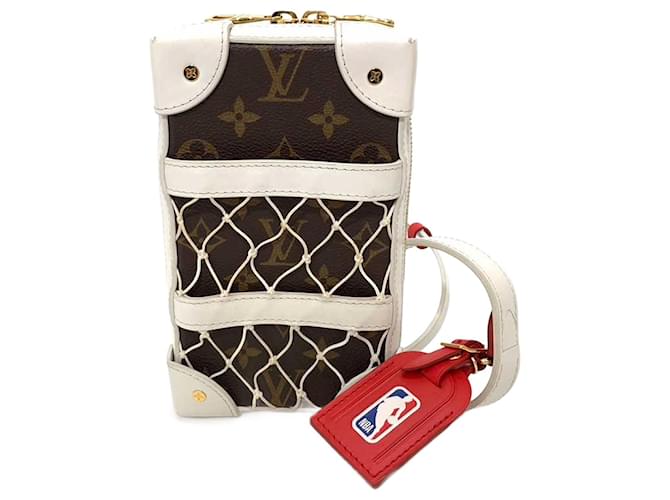 Louis Vuitton Monogram Soft Trunk Phone Box Bag M80102 Brown Cloth  ref.2194715