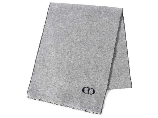 Christian Dior Dior Wool Cashmere CD Logo Long Muffler