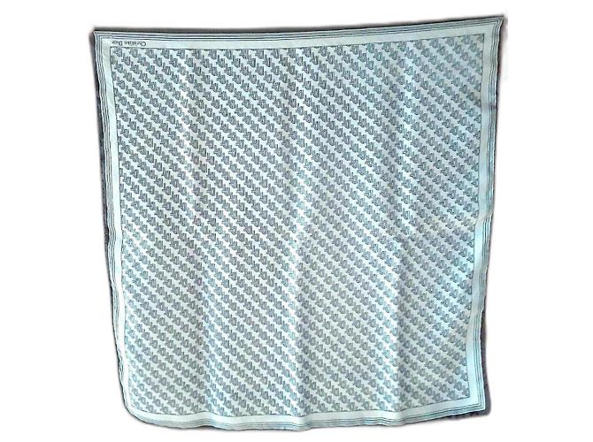 Christian Dior Silk Scarf Light Blue 66x66