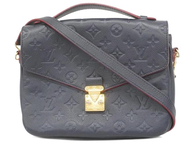 Louis Vuitton Pochette Metis Azul marinho Couro  ref.2195038