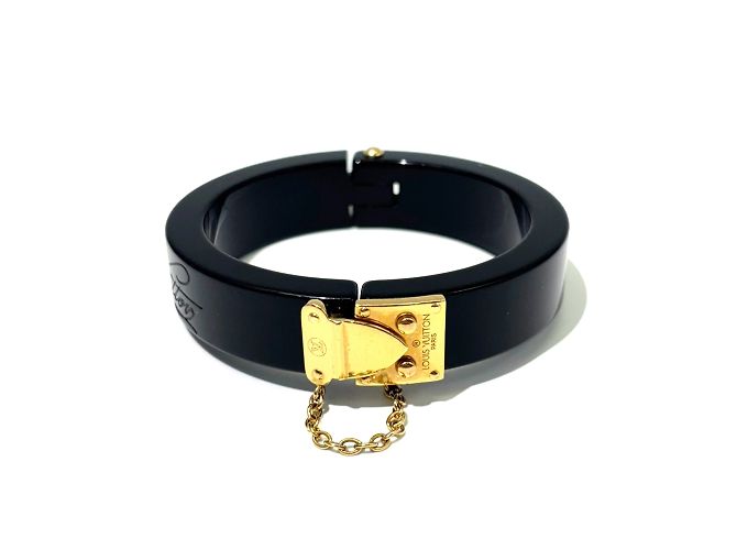 Pulseira Bangle Lockme da Louis Vuitton Preto