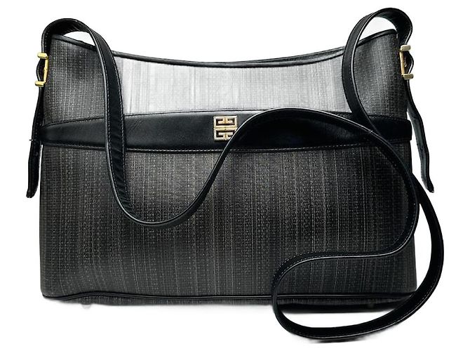Vintage Givenchy Leather bag black grey