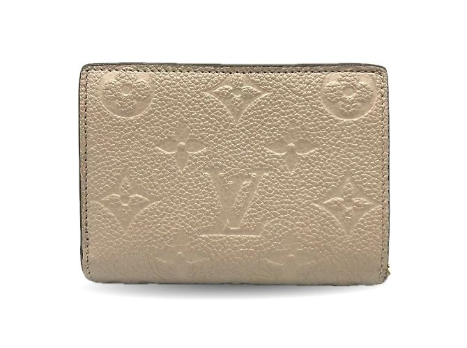 Louis Vuitton Monogram Empreinte Bi-fold Wallet Beige