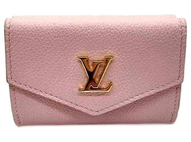 Louis Vuitton Portefeuille Lock Mini Pink Tri-fold Wallet