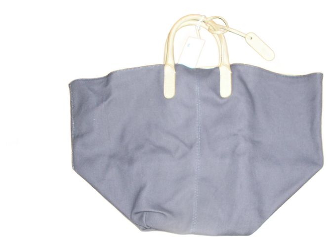 Vanessa Bruno Athe Bolsa 24h, lona de incenso e couro natural.