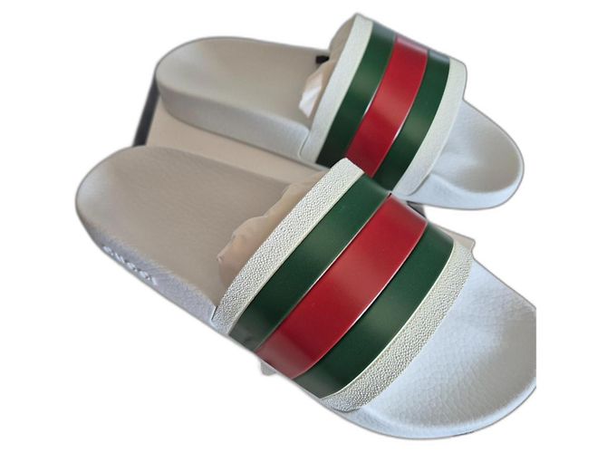 Gucci Pursuit Slides White