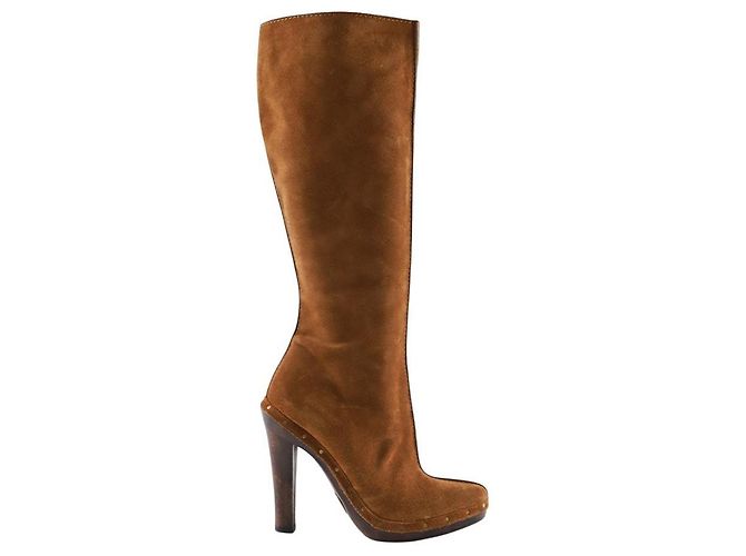 Gucci Bottes en daim marron
