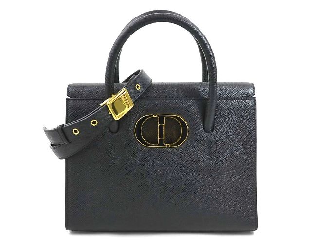 Borsa in pelle nera Christian Dior Nero