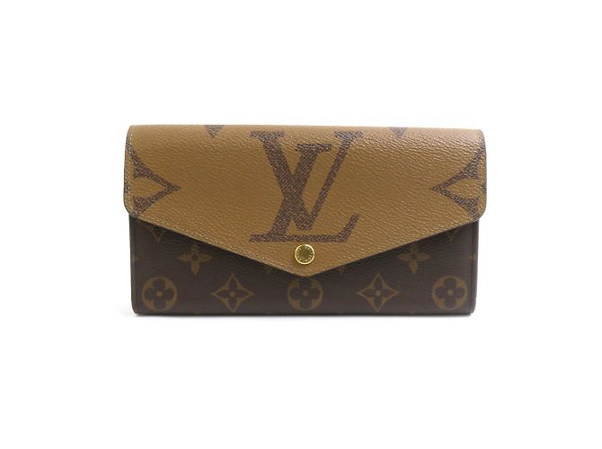 Portefeuille long Monogram Reverse Louis Vuitton Marron Monogramme