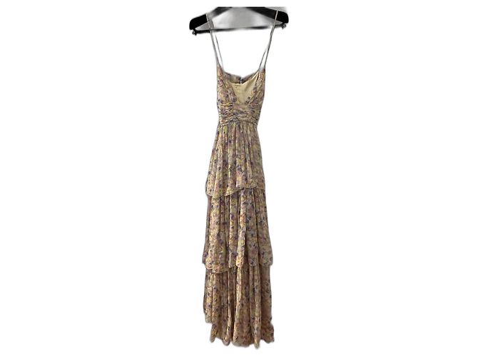 Chanel Seidenkleid Beige mit Blumenprint