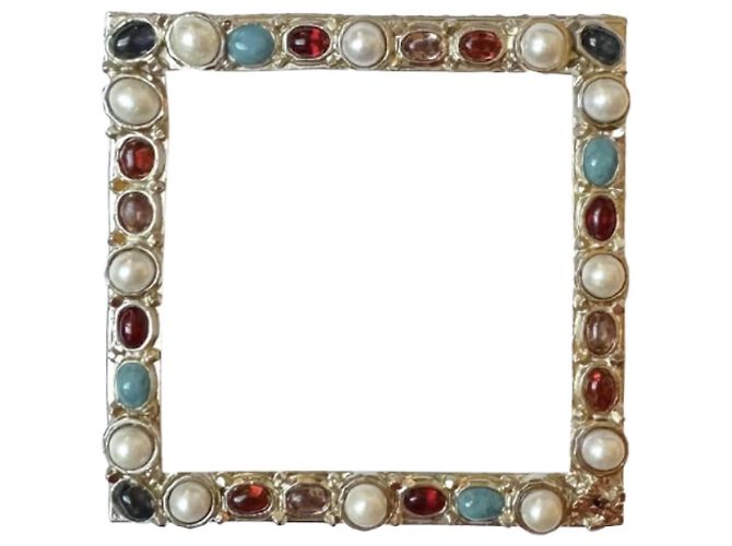 Chanel Bracciale in cabochon multicolore D'oro 