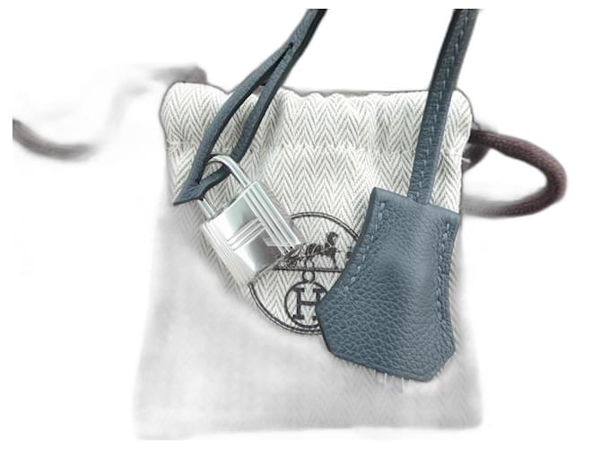 campanella, tirante e lucchetto nuovo Hermès Grigio 