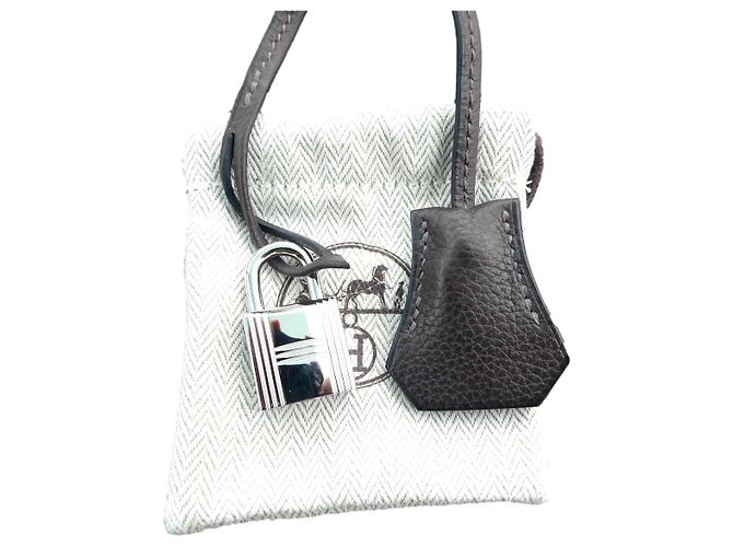 bell, pull tab and Hermès padlock Dark brown 