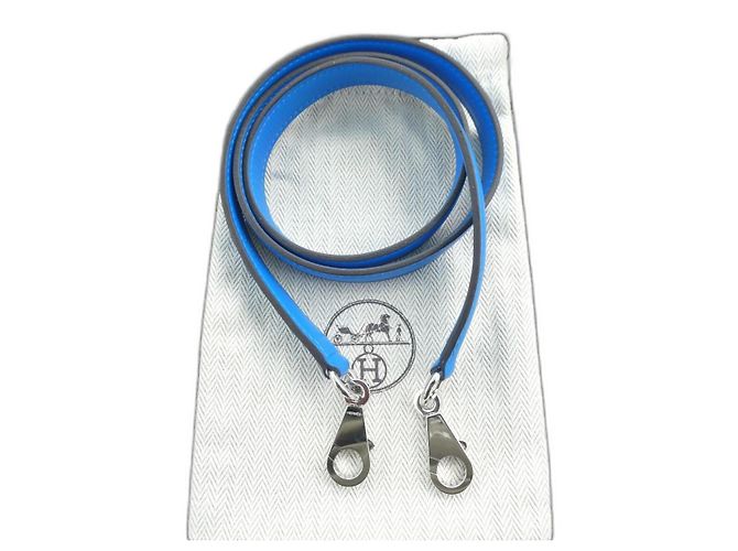 Cinghia Hermès per Kelly blu 93cm nuova