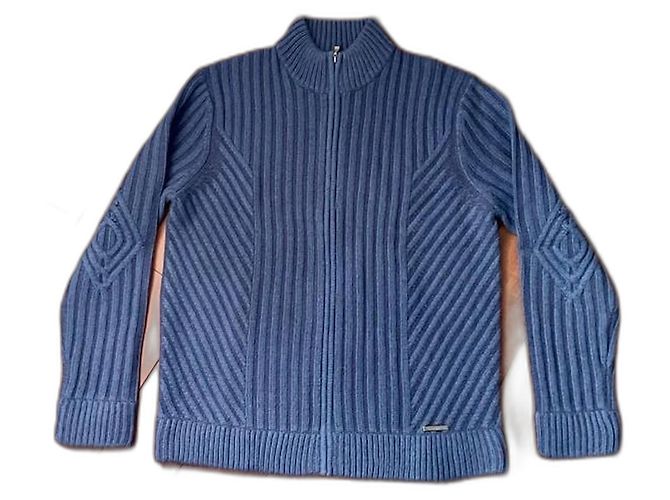 Ted Baker London Weste Wolle und Kaschmir Marineblau