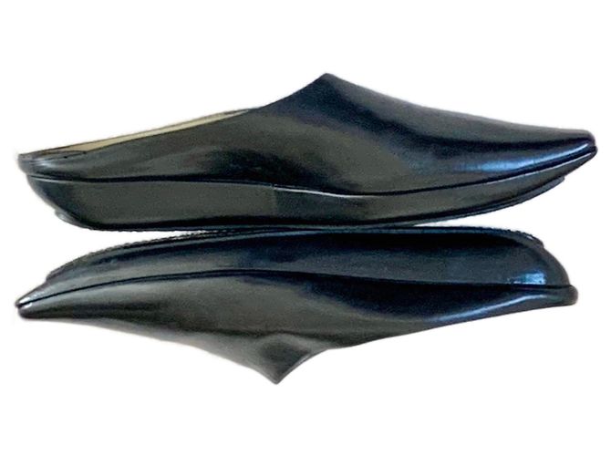 Louis Vuitton leather clogs Black