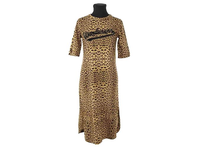 Laurence Bras Vestido de algodón marrón Castaño