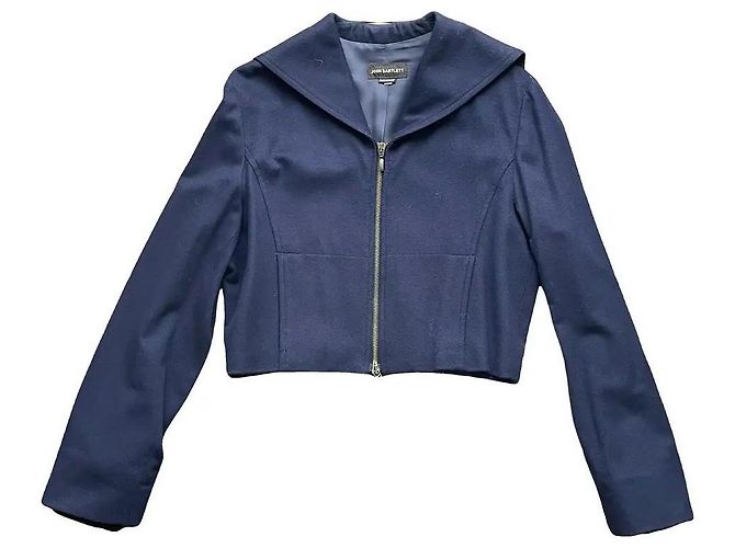 Autre Marque John Bartlett Short Jacket Dark Blue Virgin Wool Navy blue