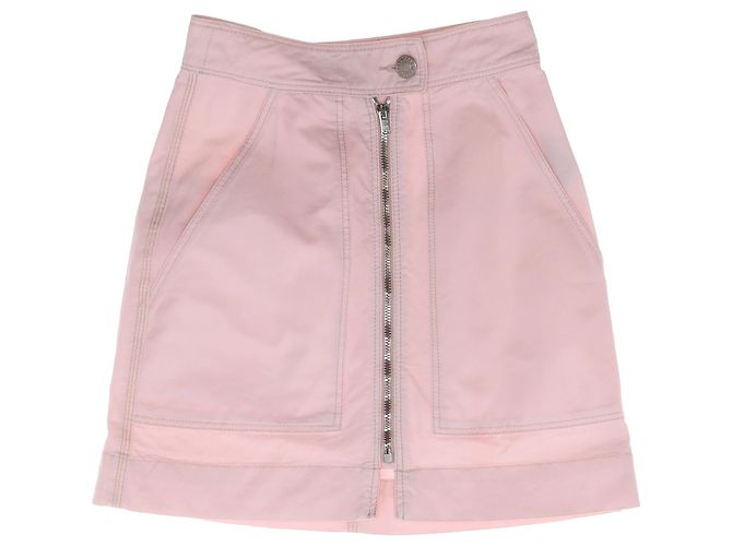 Falda mini con cremallera frontal Isabel Marant en algodón rosa