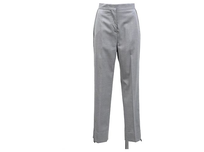 Burberry gerade Hosen aus grauem Polyester
