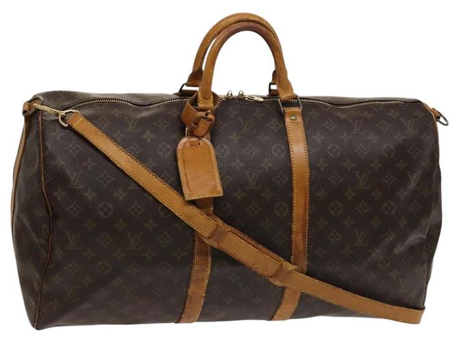 LOUIS VUITTON Monogram Keepall Bandouliere 55 Bolsa Boston M41414 LV Auth ac3775