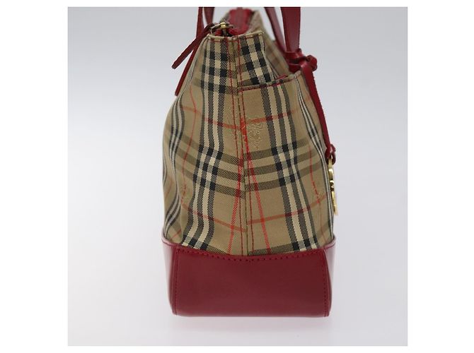 Autre Marque Burberrys Nova Check Handtasche aus Canvas Beige Gold Authentisch 120345 Golden