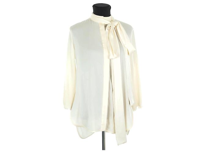 Ellery Camicia in seta color ecru Crudo