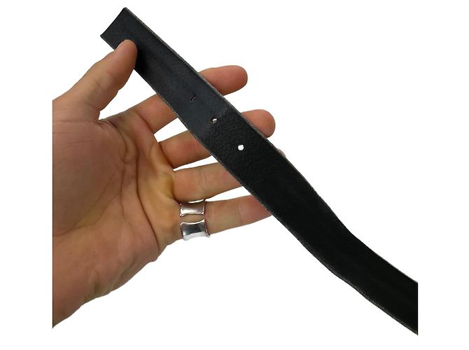 Céline Vintage Celine Paris Leather belt grey