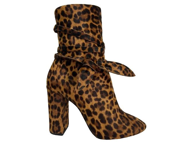 Saint Laurent Stiefeletten mit Pony-Effekt 39.5 neu Schwarz