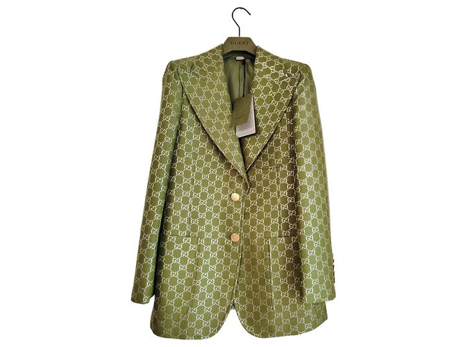 JAQUETA DE TECIDO GG DA GUCCI. Verde