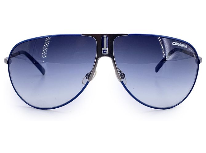 Carrera Occhiali da sole aviatore in metallo blu e argento BACK 80S 6 67/10