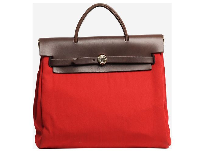 Hermès Herbag vintage rouge 2003